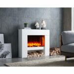 Cheminée Électrique, Naran – Cheminée Autoportante Avec Chauffage, Éclairage LED, Effet Flamme 3D Et Télécommande